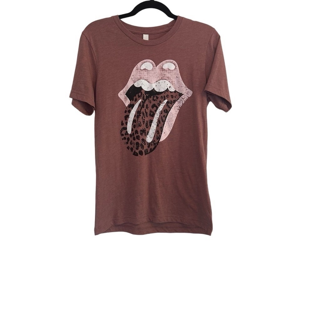 Brown Graphic T-Shirt with Tongue Design